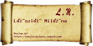 László Miléna névjegykártya