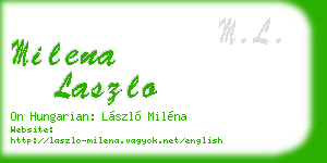 milena laszlo business card