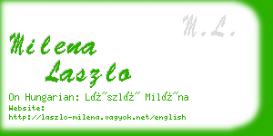 milena laszlo business card